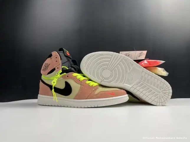 Official Maikesneakers Switch Peach CW6576-800 Jordan Air High 1 0503